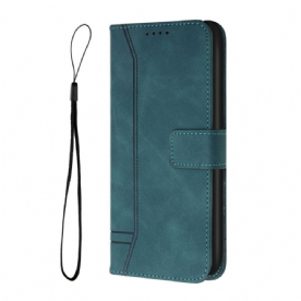 Leren Hoesje voor OnePlus Nord N100 Glimlach Met Lanyard