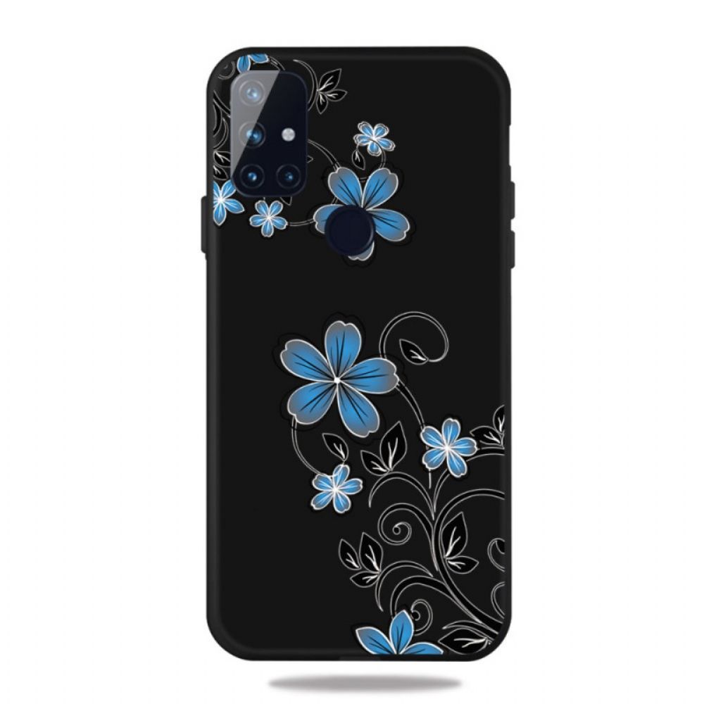 Telefoonhoesje voor OnePlus Nord N100 Blauwe Bloemen