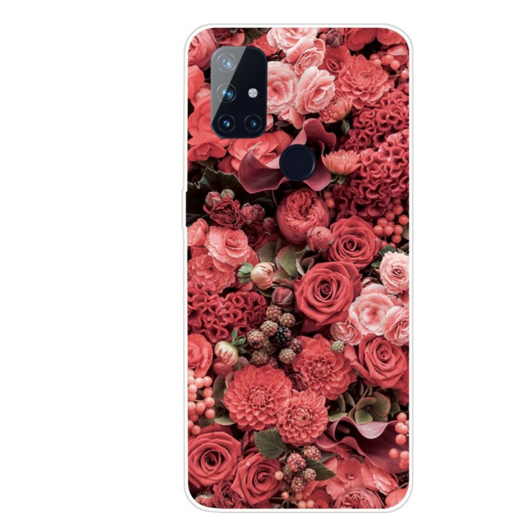 Telefoonhoesje voor OnePlus Nord N100 Intense Bloemen