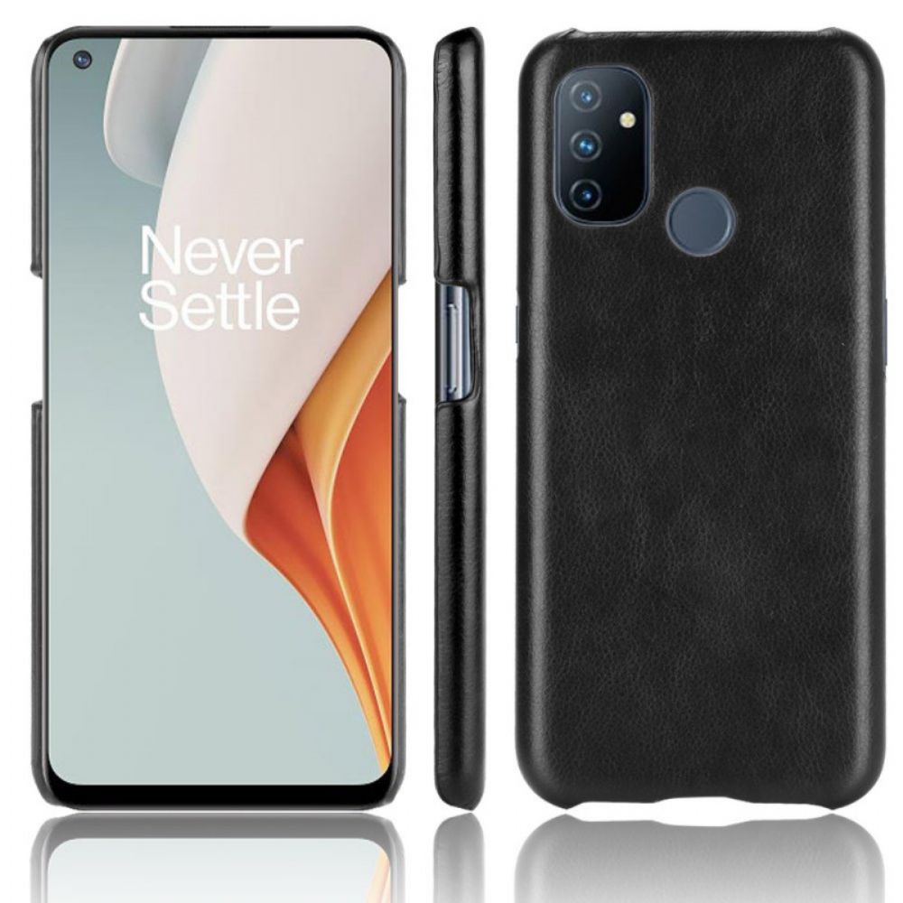 Telefoonhoesje voor OnePlus Nord N100 Prestaties Litchi Leder Effect