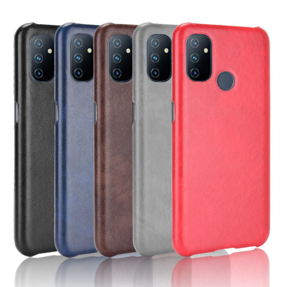 Telefoonhoesje voor OnePlus Nord N100 Prestaties Litchi Leder Effect