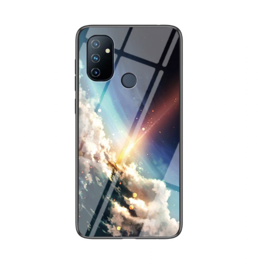 Telefoonhoesje voor OnePlus Nord N100 Sterrenhemel Gehard Glas