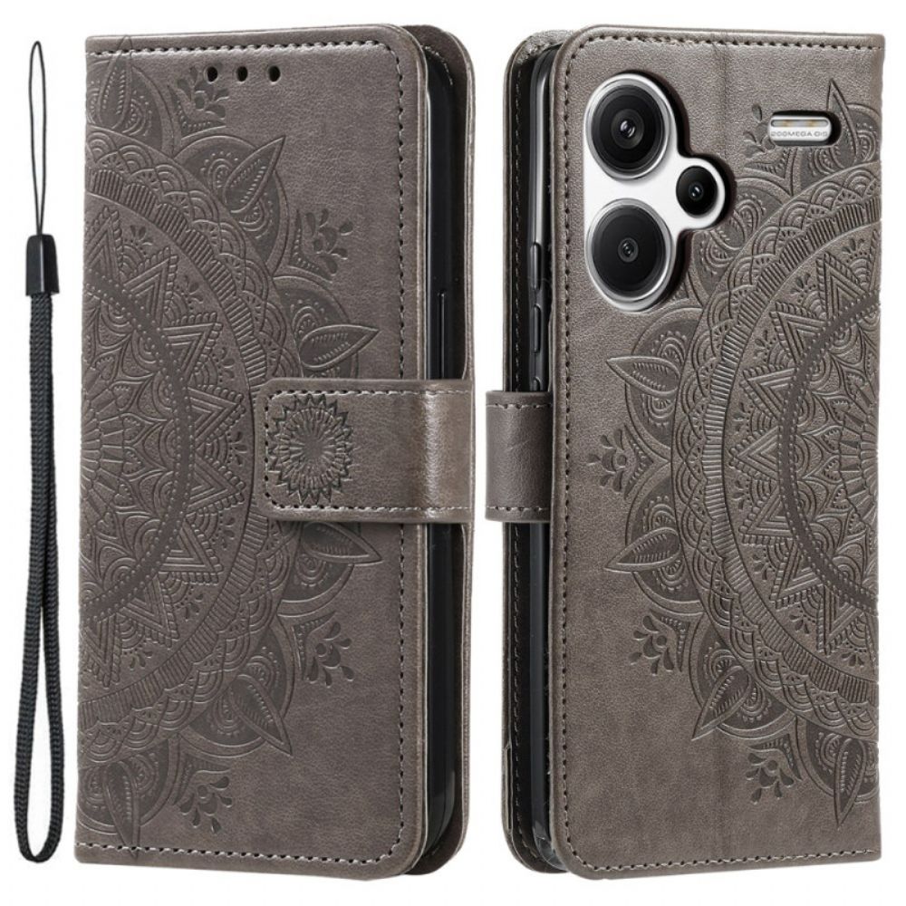 Bescherming Hoesje Xiaomi Redmi Note 13 Pro Plus 5g Mandala Zon Met Riem