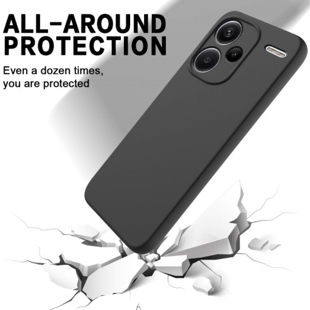 Cover Hoesje Xiaomi Redmi Note 13 Pro Plus 5g Telefoonhoesje Vloeibare Siliconen Band