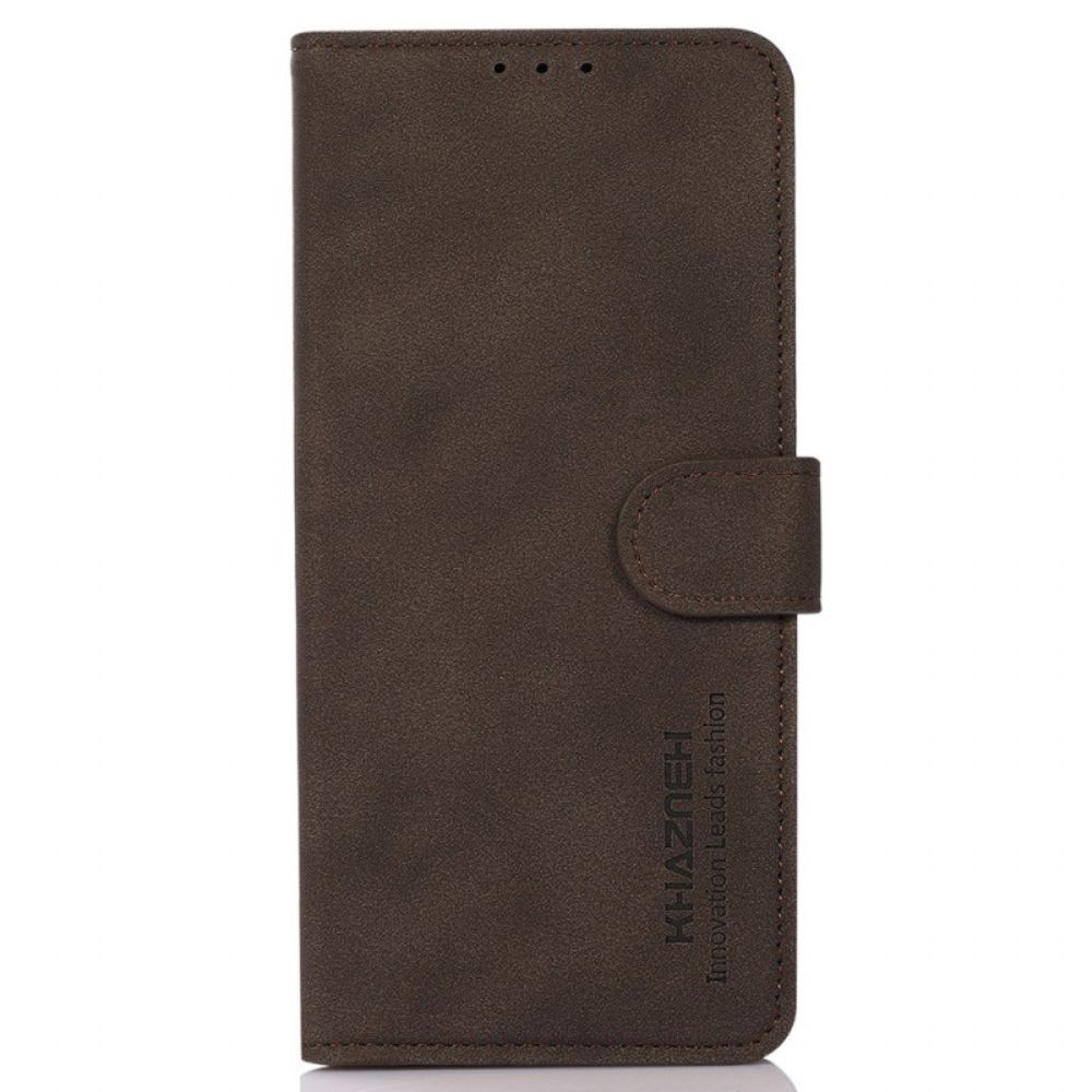 Flip Case Leren Xiaomi Redmi Note 13 Pro Plus 5g Khazneh Suède-effect