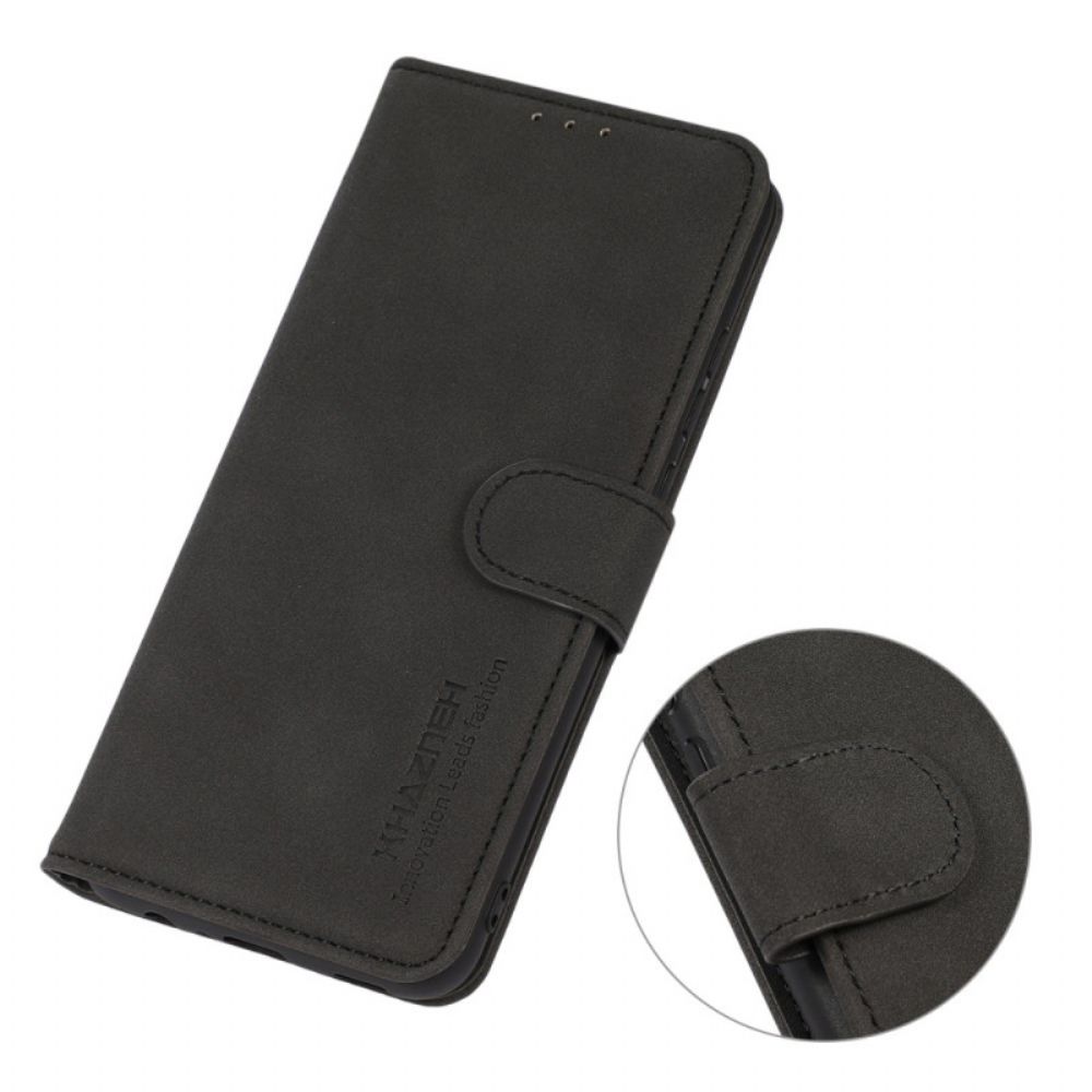 Flip Case Leren Xiaomi Redmi Note 13 Pro Plus 5g Khazneh Suède-effect