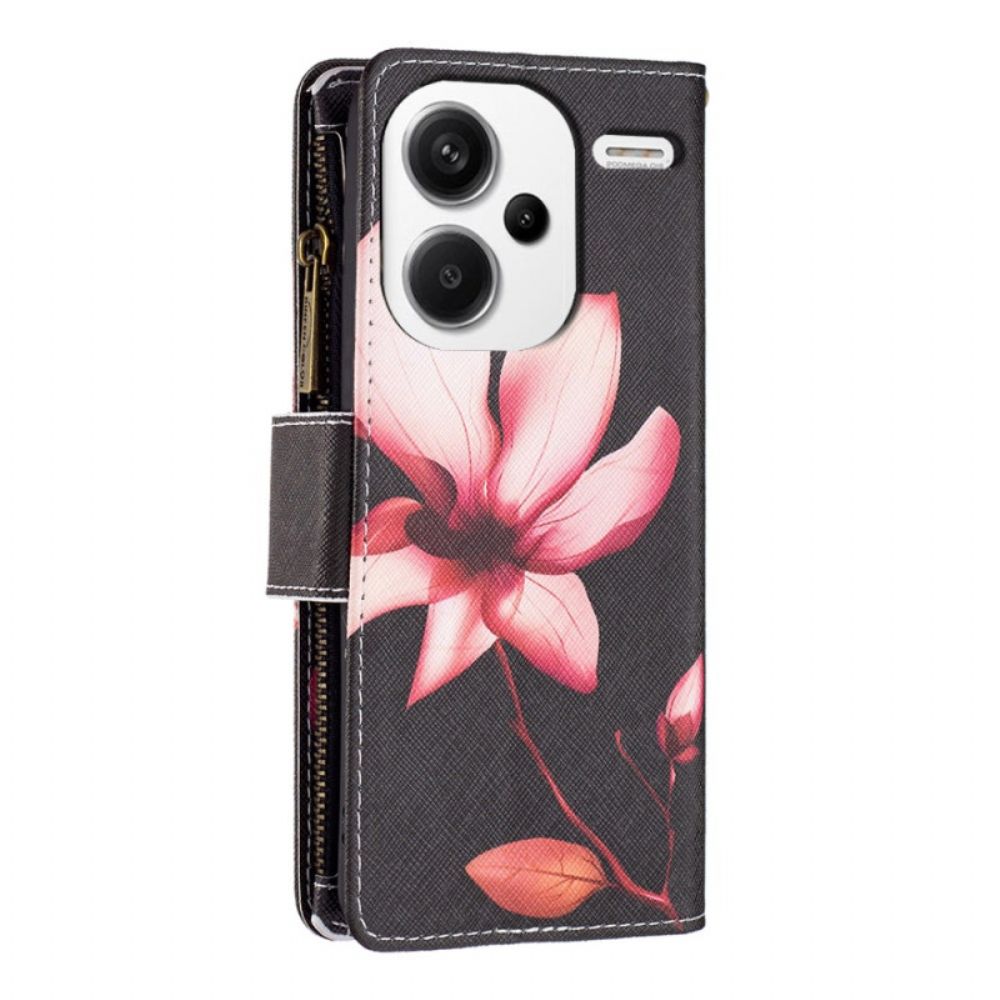 Flip Case Leren Xiaomi Redmi Note 13 Pro Plus 5g Lotus-portemonnee