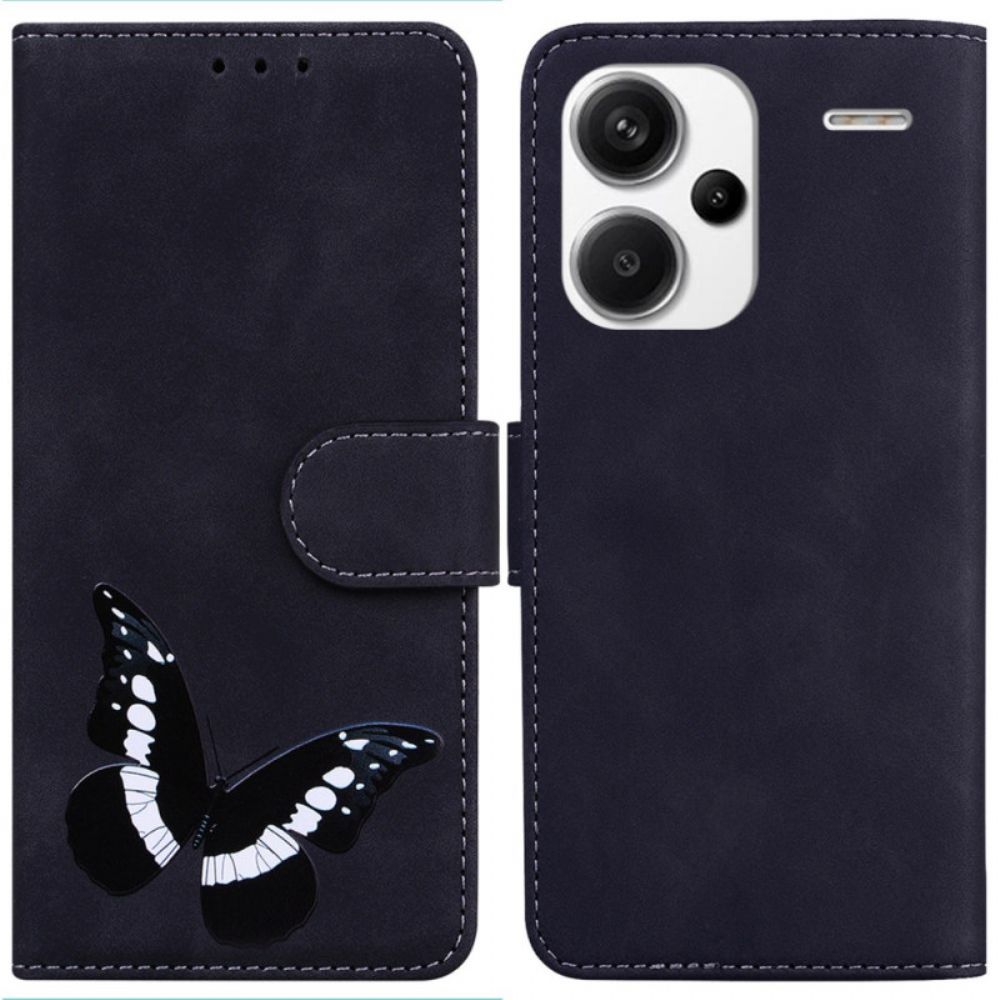 Flip Case Leren Xiaomi Redmi Note 13 Pro Plus 5g Vlinder