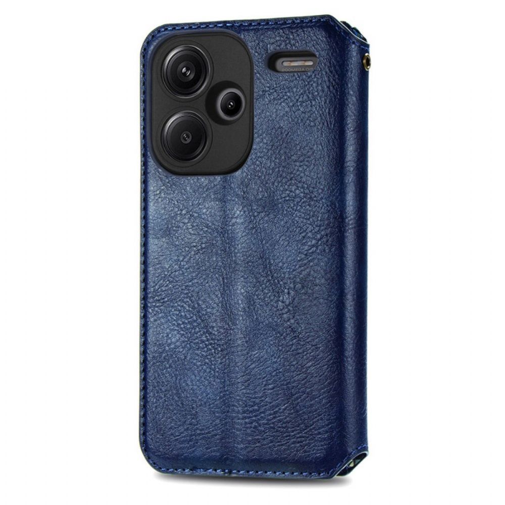 Folio-hoesje Voor Xiaomi Redmi Note 13 Pro Plus 5g Vintage Ruitpatroon