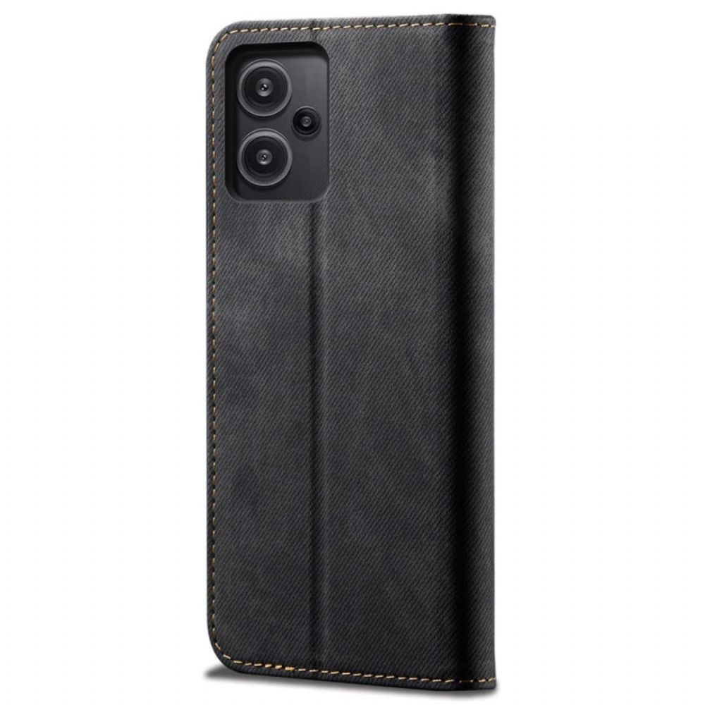 Folio-hoesje Xiaomi Redmi Note 13 Pro Plus 5g Telefoonhoesje Jeansstof