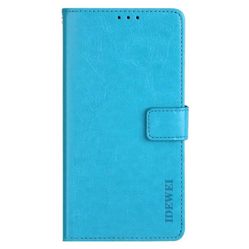 Leren Hoesje Xiaomi Redmi Note 13 Pro Plus 5g Idewei Ledereffect Bescherming Hoesje