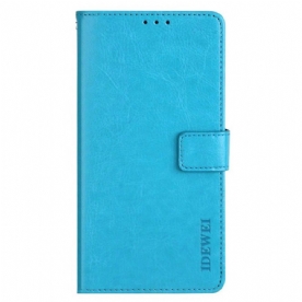 Leren Hoesje Xiaomi Redmi Note 13 Pro Plus 5g Idewei Ledereffect Bescherming Hoesje