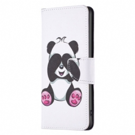 Leren Hoesje Xiaomi Redmi Note 13 Pro Plus 5g Panda Bescherming Hoesje