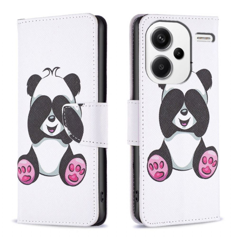 Leren Hoesje Xiaomi Redmi Note 13 Pro Plus 5g Panda Bescherming Hoesje