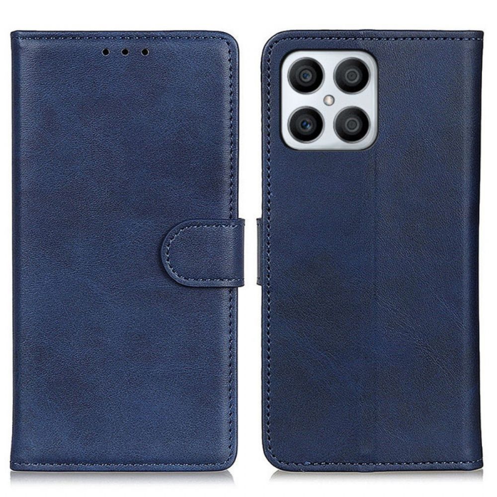 Folio-hoesje voor Honor X8 Retro Leereffect Mat