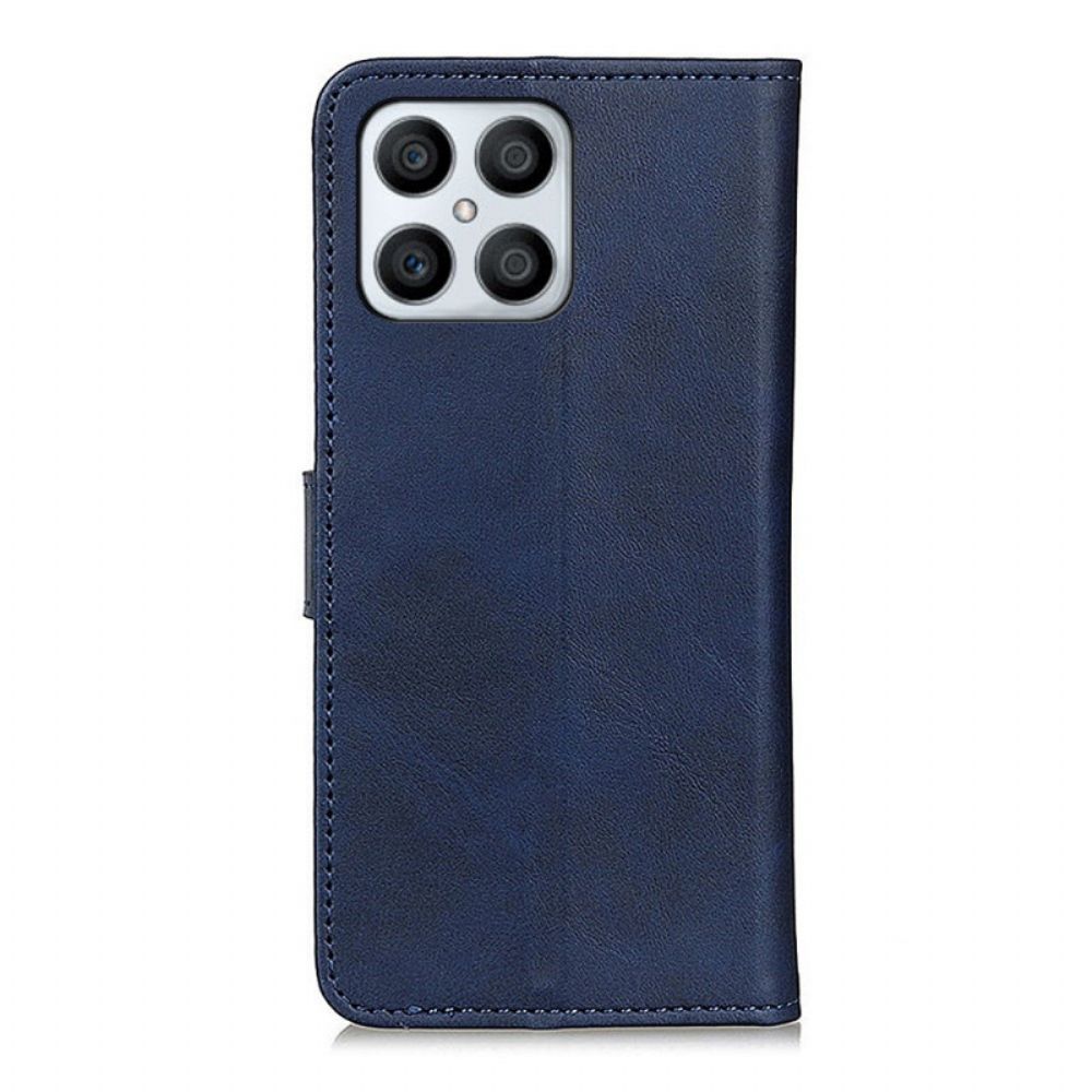 Folio-hoesje voor Honor X8 Retro Leereffect Mat