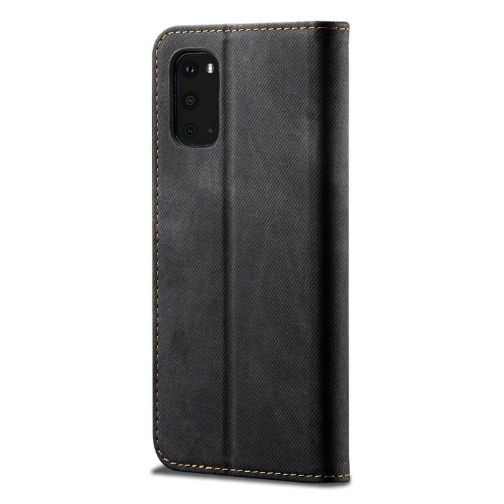 Bescherming Hoesje voor Samsung Galaxy S20 FE Folio-hoesje Denim Stof