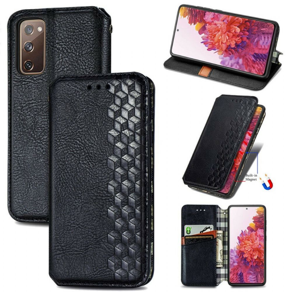 Bescherming Hoesje voor Samsung Galaxy S20 FE Folio-hoesje Diamant Textuur Kunstleer