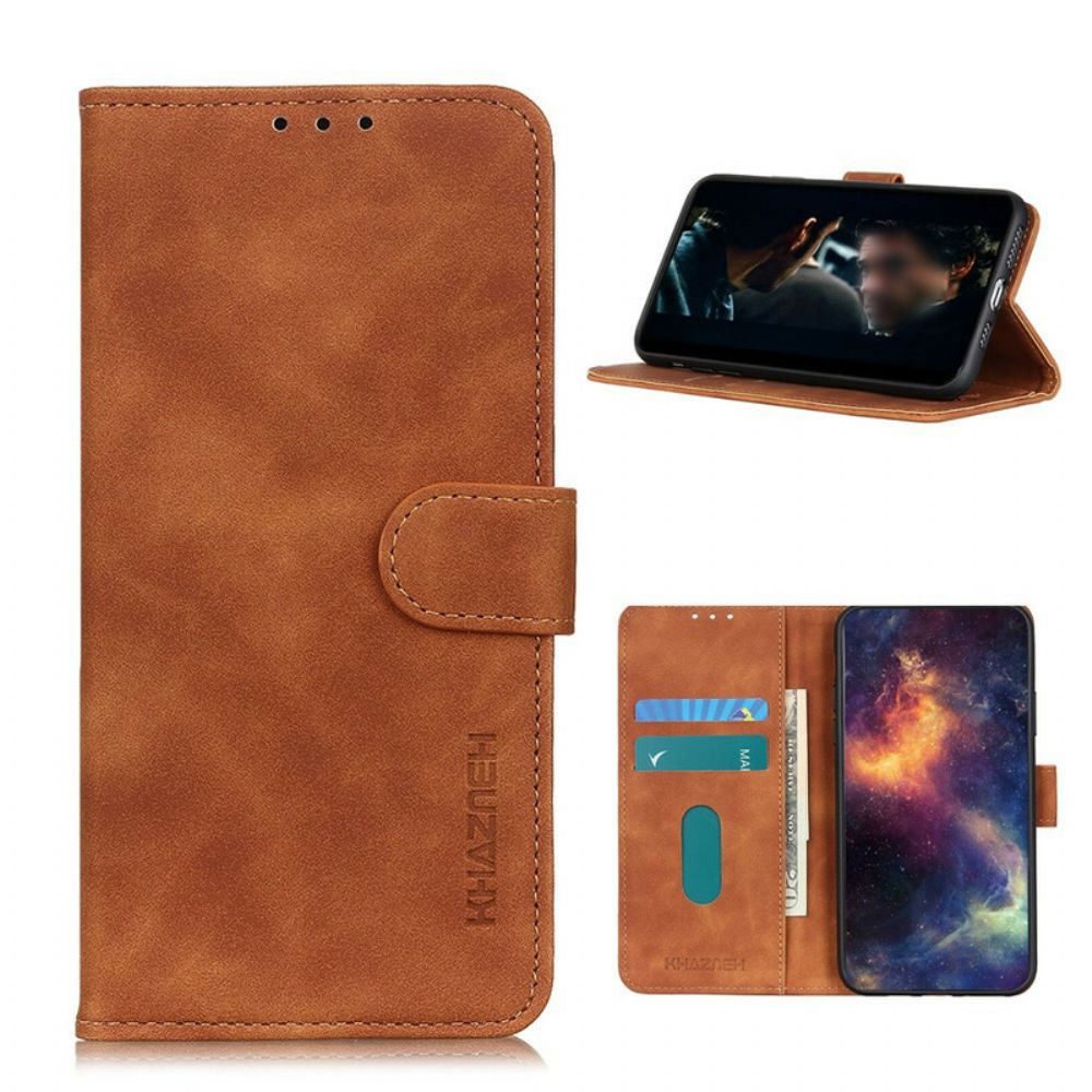 Flip Case voor Samsung Galaxy S20 FE Mat Vintage Leereffect Khazneh