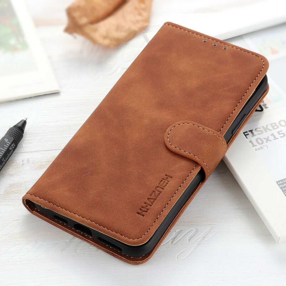 Flip Case voor Samsung Galaxy S20 FE Mat Vintage Leereffect Khazneh