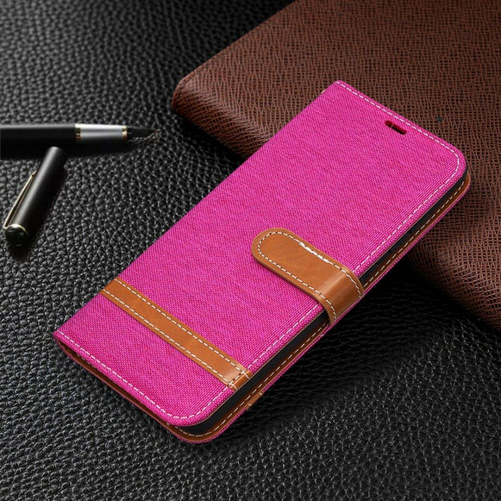 Flip Case voor Samsung Galaxy S20 FE Met Ketting Stof En Lederlook Band