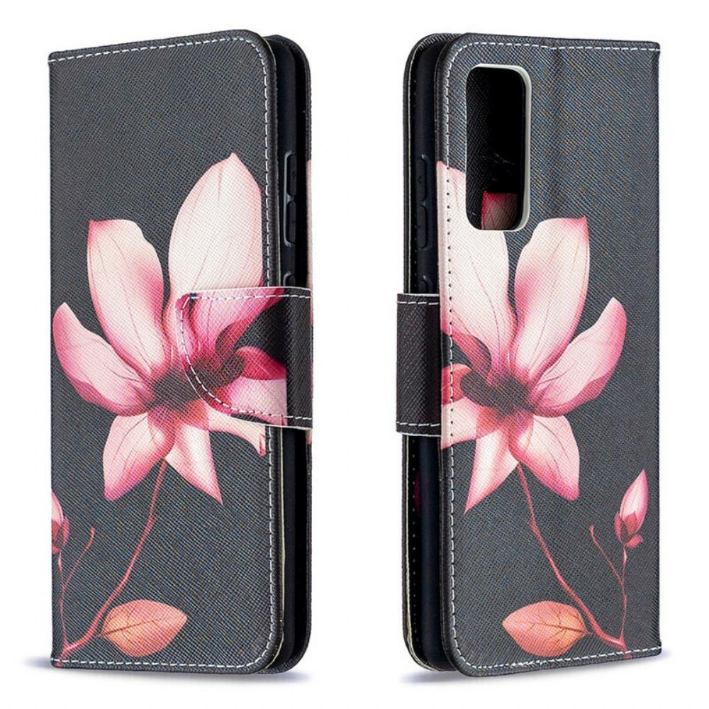 Flip Case voor Samsung Galaxy S20 FE Roze Bloem