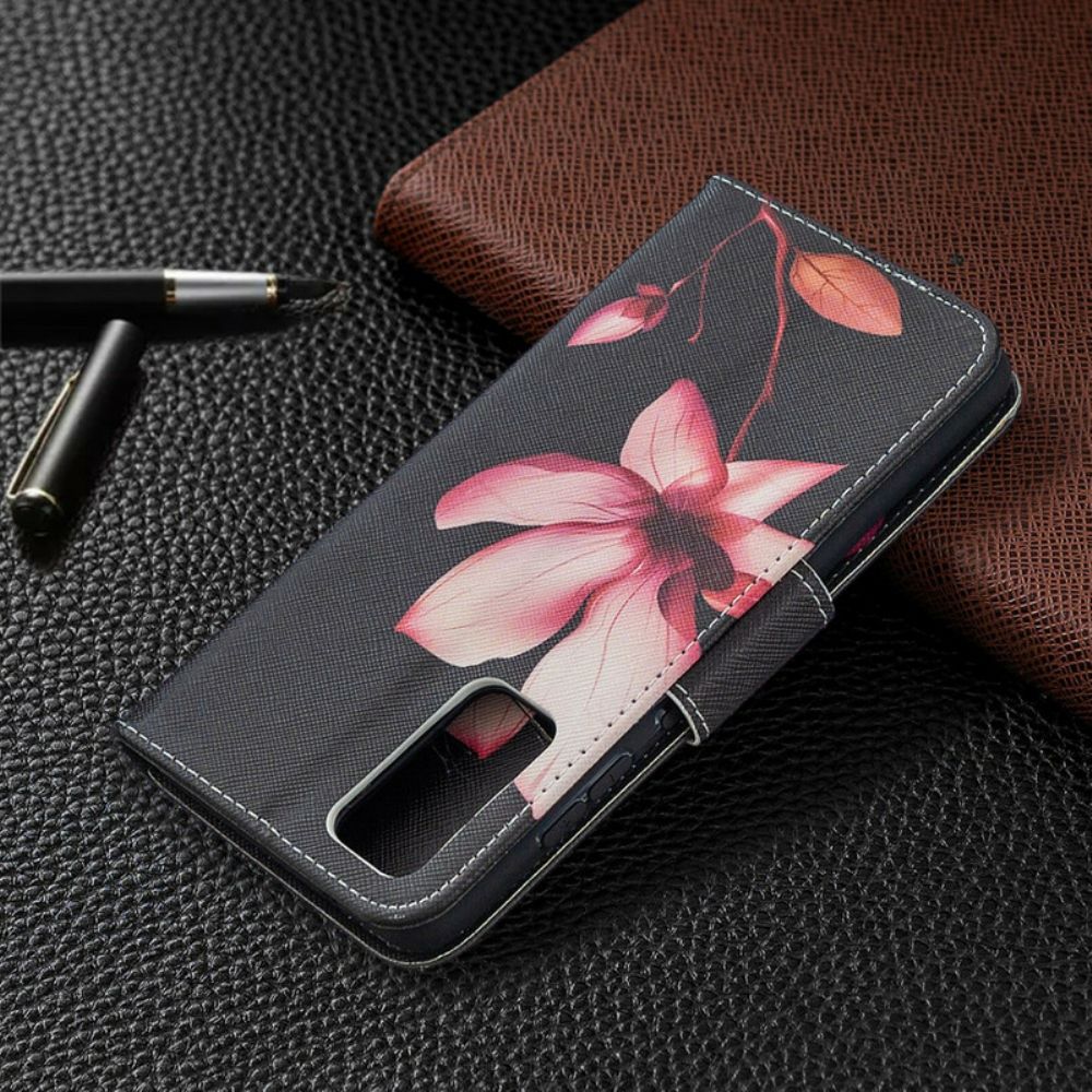 Flip Case voor Samsung Galaxy S20 FE Roze Bloem