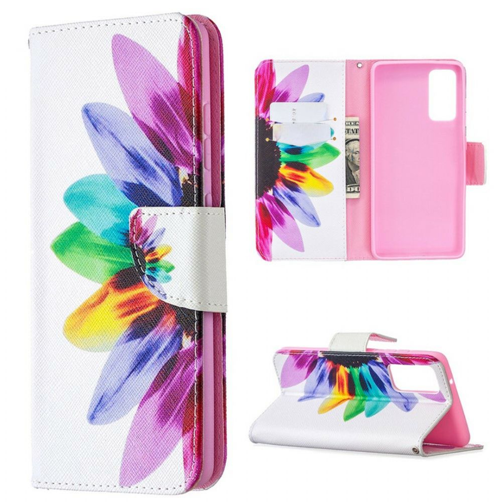 Folio-hoesje voor Samsung Galaxy S20 FE Aquarel Bloem