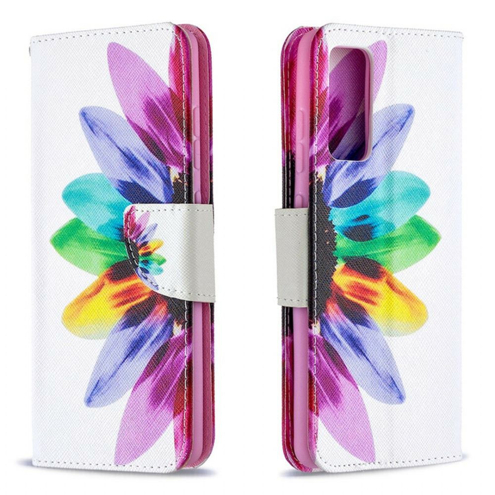 Folio-hoesje voor Samsung Galaxy S20 FE Aquarel Bloem