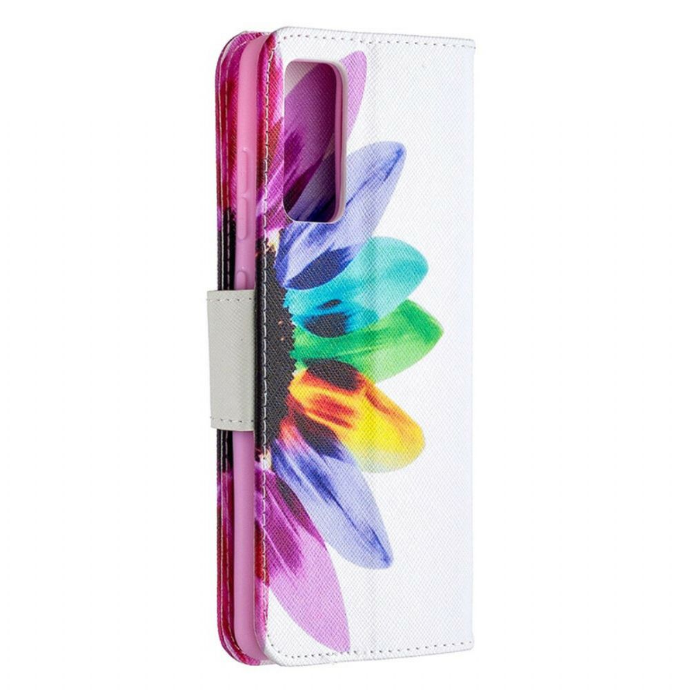 Folio-hoesje voor Samsung Galaxy S20 FE Aquarel Bloem