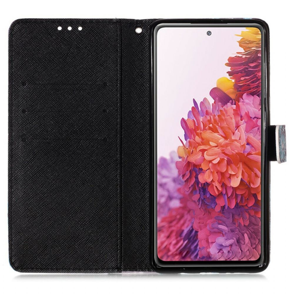 Folio-hoesje voor Samsung Galaxy S20 FE Bloemenschedel