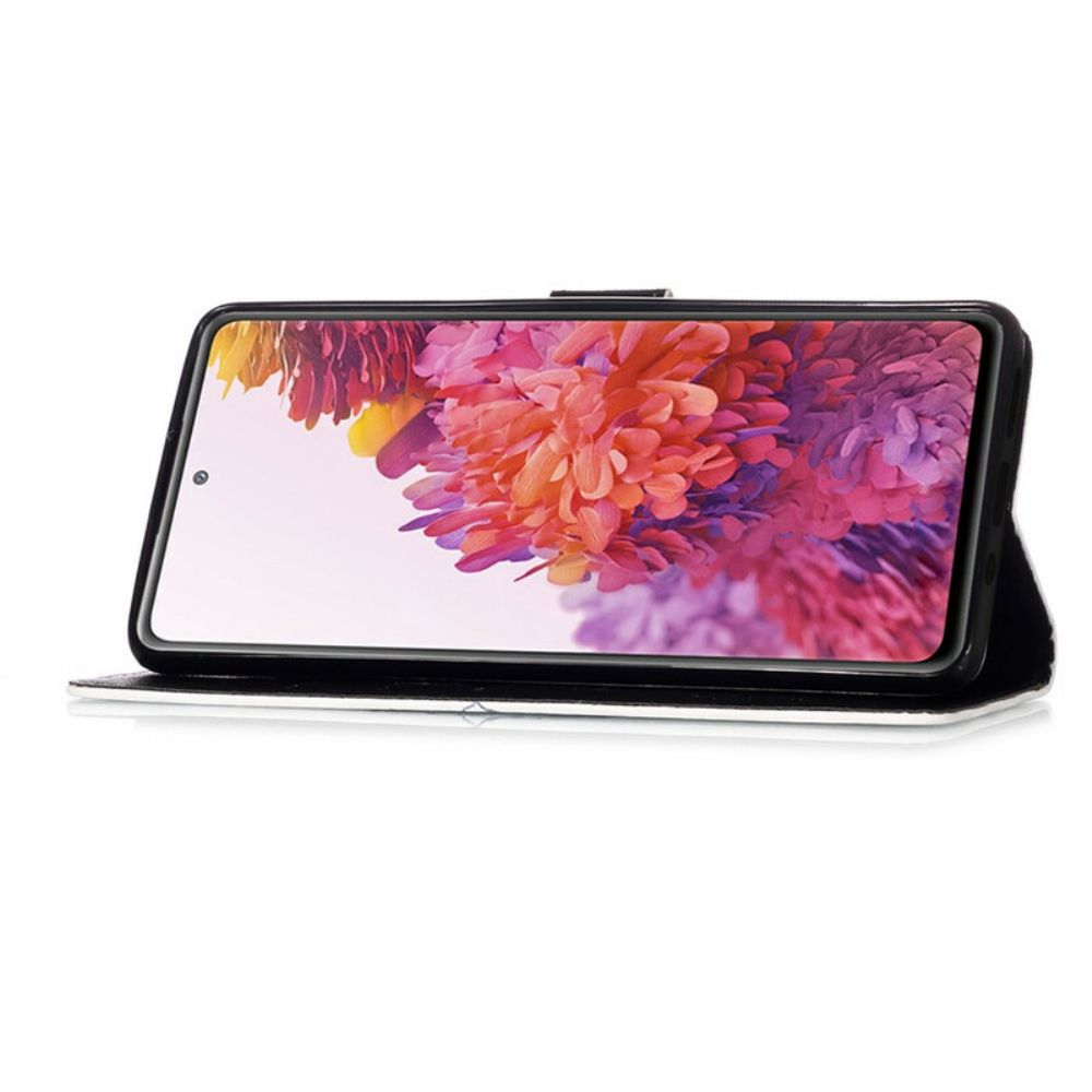 Folio-hoesje voor Samsung Galaxy S20 FE Bloemenschedel