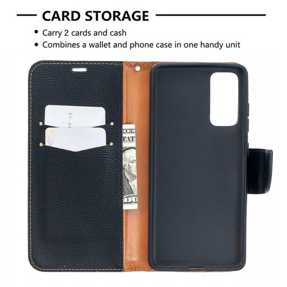 Folio-hoesje voor Samsung Galaxy S20 FE Flip Case Litchi Flap Schuin