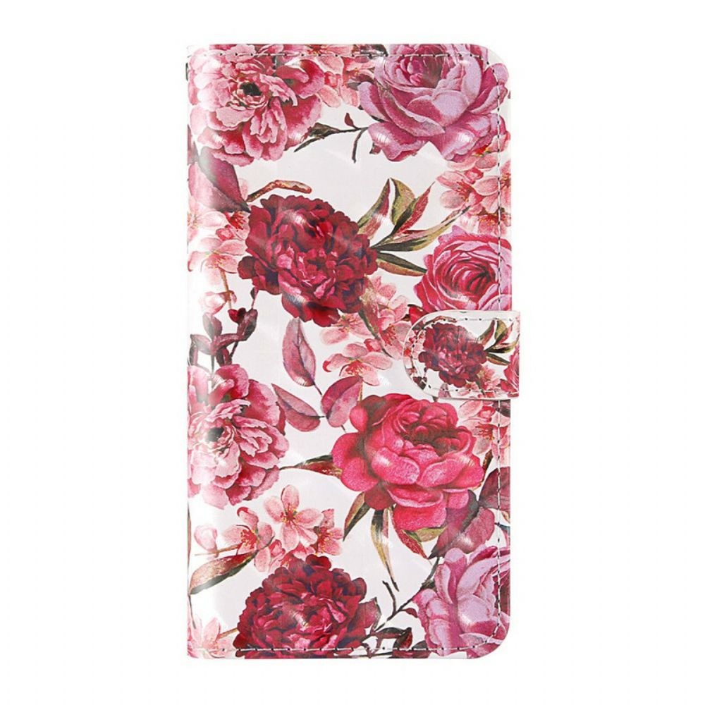 Folio-hoesje voor Samsung Galaxy S20 FE Lichtvlek Rozen Met Lanyard