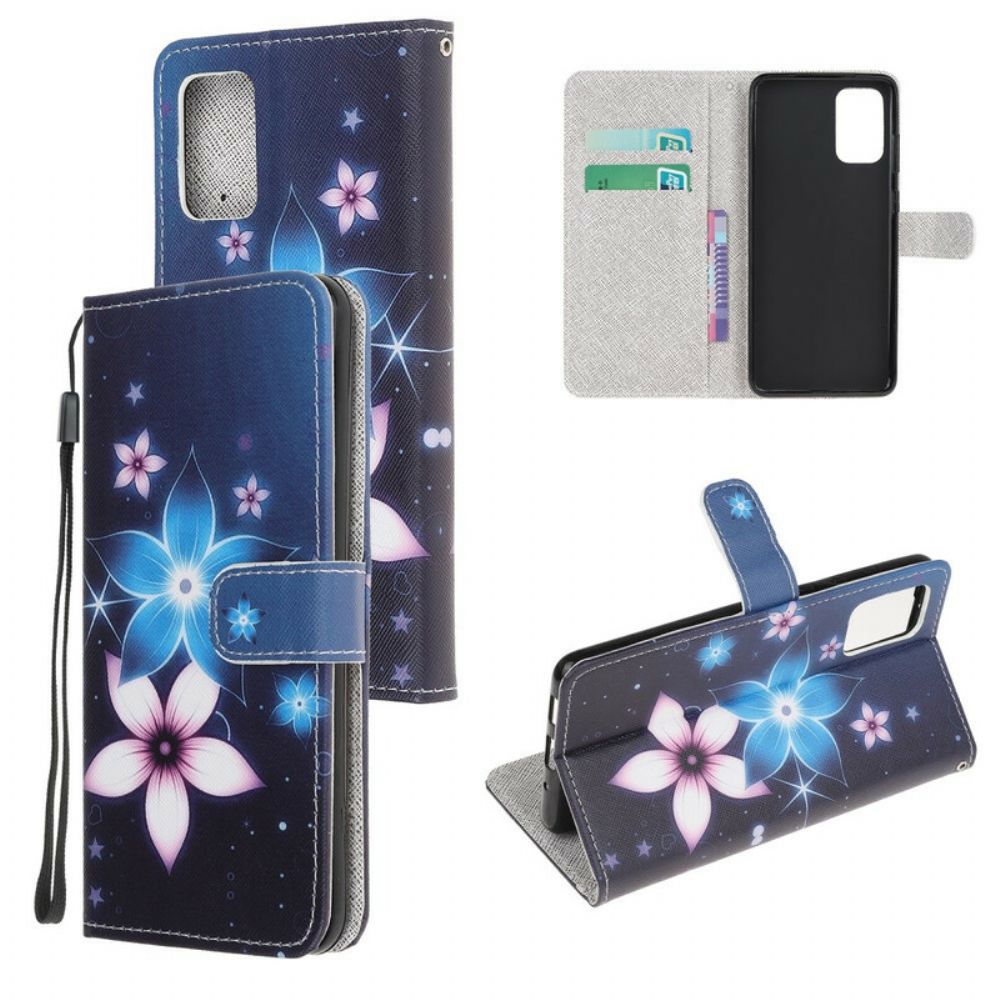 Folio-hoesje voor Samsung Galaxy S20 FE Met Ketting Maanband Bloemen