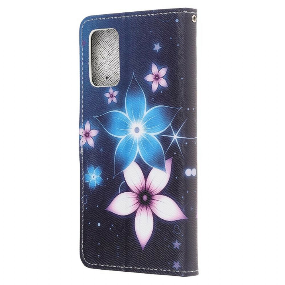 Folio-hoesje voor Samsung Galaxy S20 FE Met Ketting Maanband Bloemen