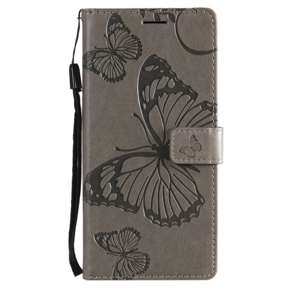 Folio-hoesje voor Samsung Galaxy S20 FE Met Ketting Reusachtige Vlinders Met Bandjes