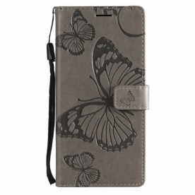 Folio-hoesje voor Samsung Galaxy S20 FE Met Ketting Reusachtige Vlinders Met Bandjes