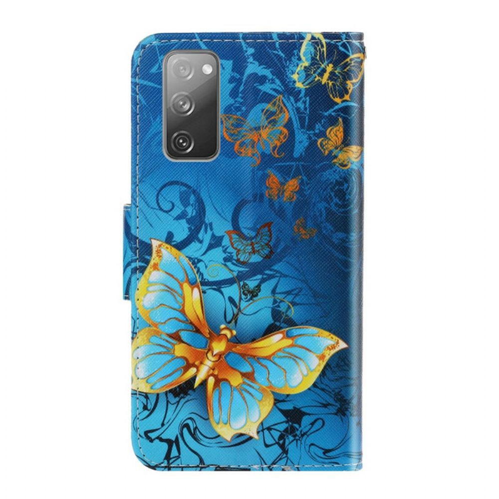 Folio-hoesje voor Samsung Galaxy S20 FE Met Ketting Vlinderriem Variaties