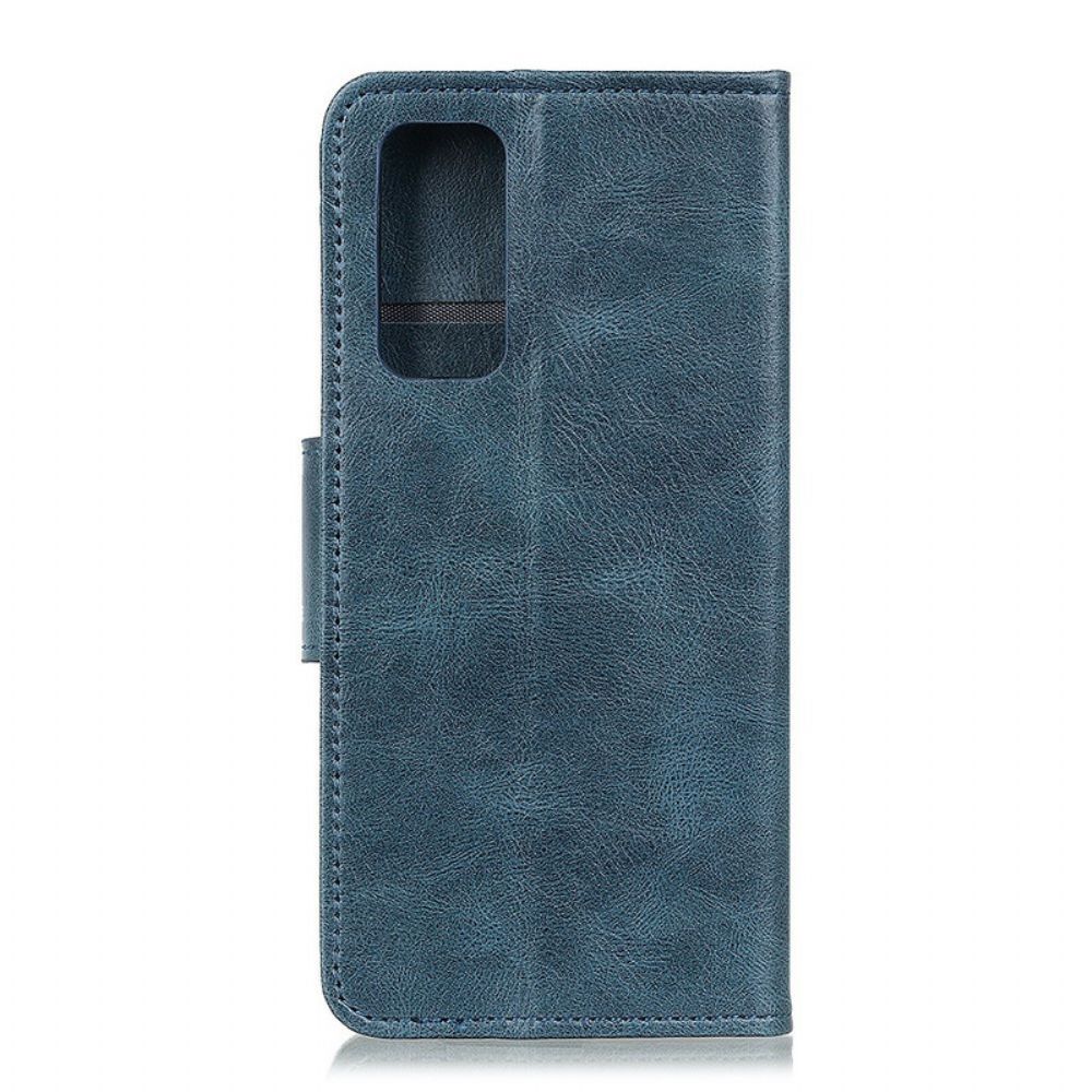 Folio-hoesje voor Samsung Galaxy S20 FE Omkeerbare Sluiting Met Leereffect