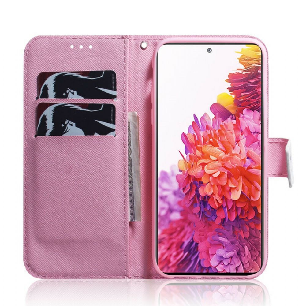 Folio-hoesje voor Samsung Galaxy S20 FE Oud Roze Bloem