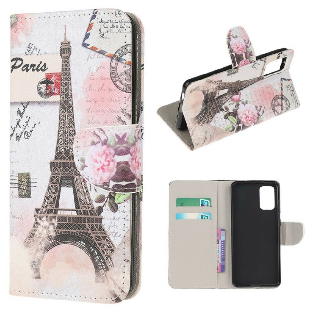 Folio-hoesje voor Samsung Galaxy S20 FE Retro Eiffeltoren