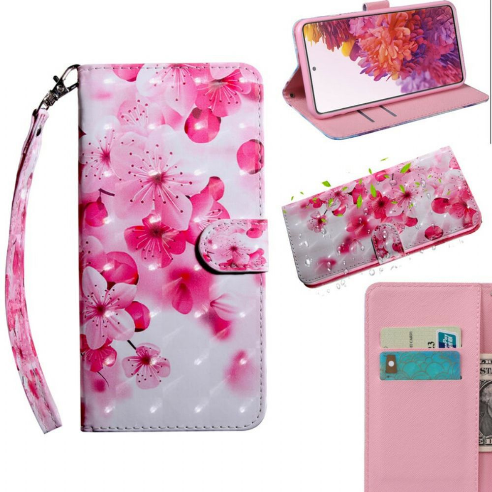 Folio-hoesje voor Samsung Galaxy S20 FE Roze Bloemen