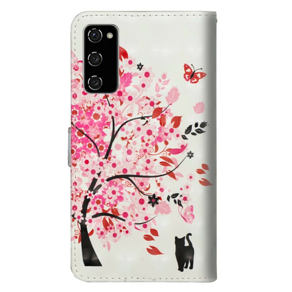 Folio-hoesje voor Samsung Galaxy S20 FE Roze Boom