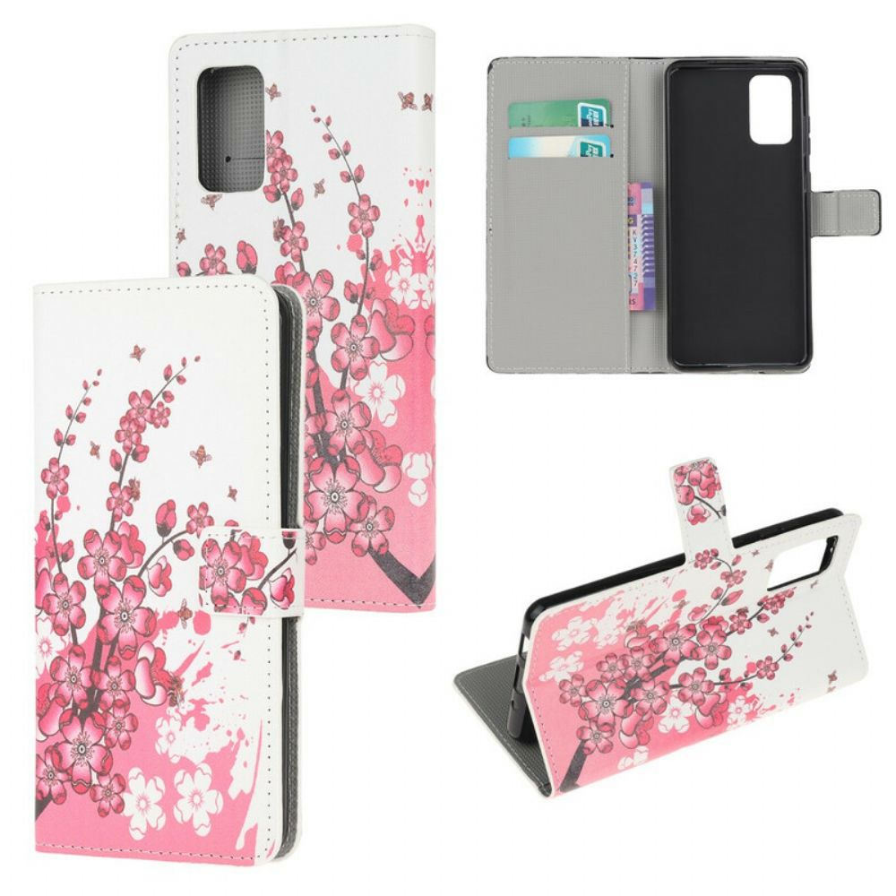 Folio-hoesje voor Samsung Galaxy S20 FE Tropische Bloemen