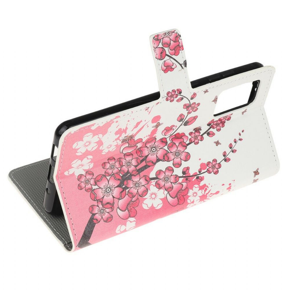 Folio-hoesje voor Samsung Galaxy S20 FE Tropische Bloemen