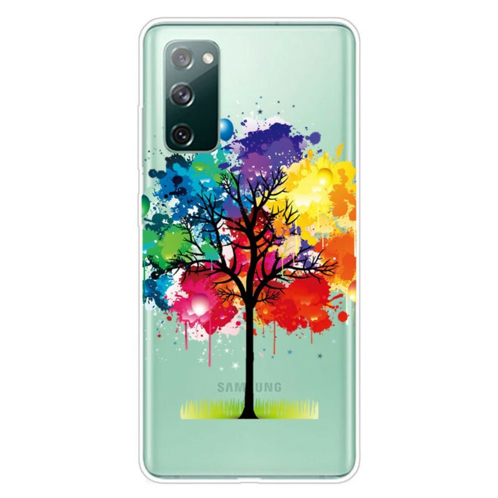 Hoesje voor Samsung Galaxy S20 FE Aquarel Boom Transparant