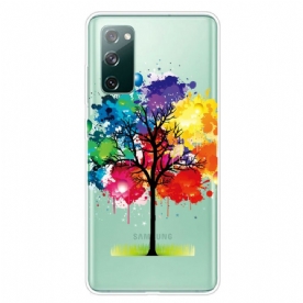 Hoesje voor Samsung Galaxy S20 FE Aquarel Boom Transparant