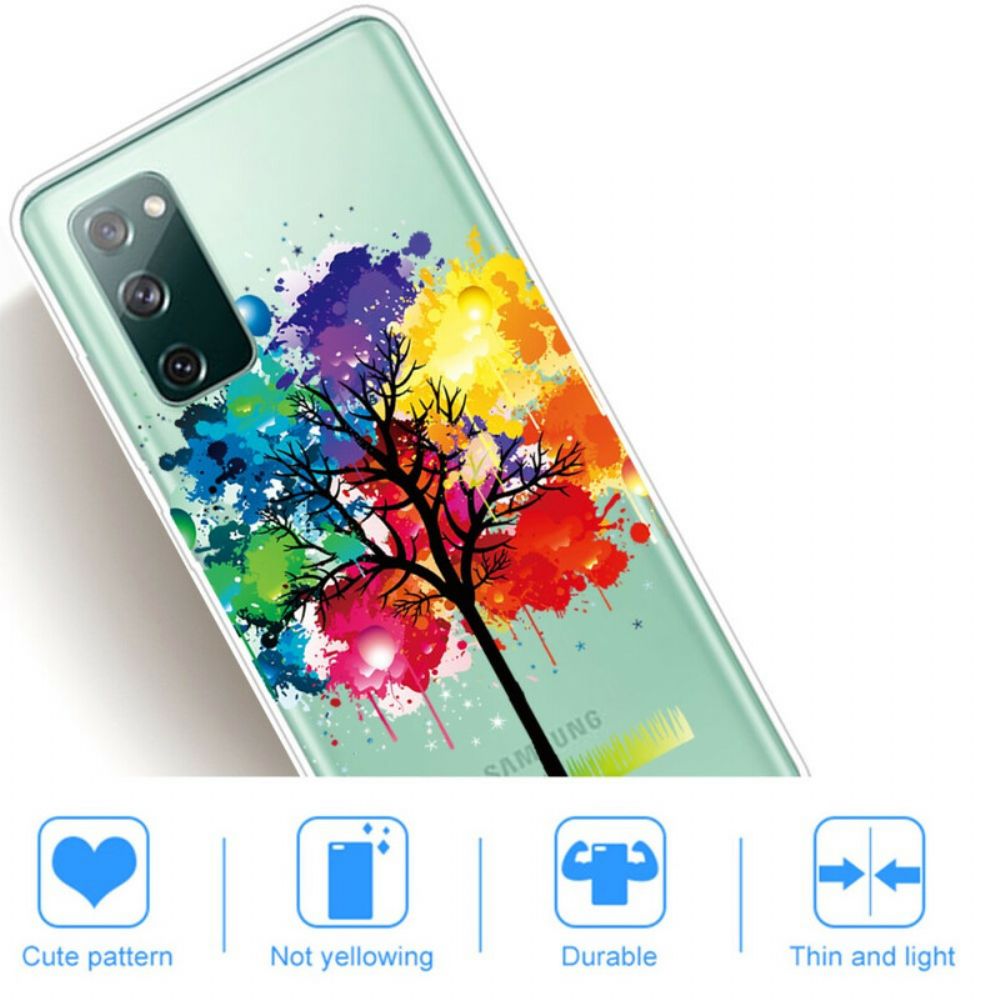 Hoesje voor Samsung Galaxy S20 FE Aquarel Boom Transparant