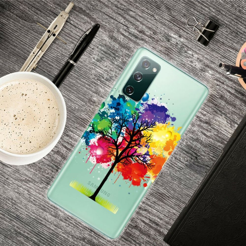 Hoesje voor Samsung Galaxy S20 FE Aquarel Boom Transparant